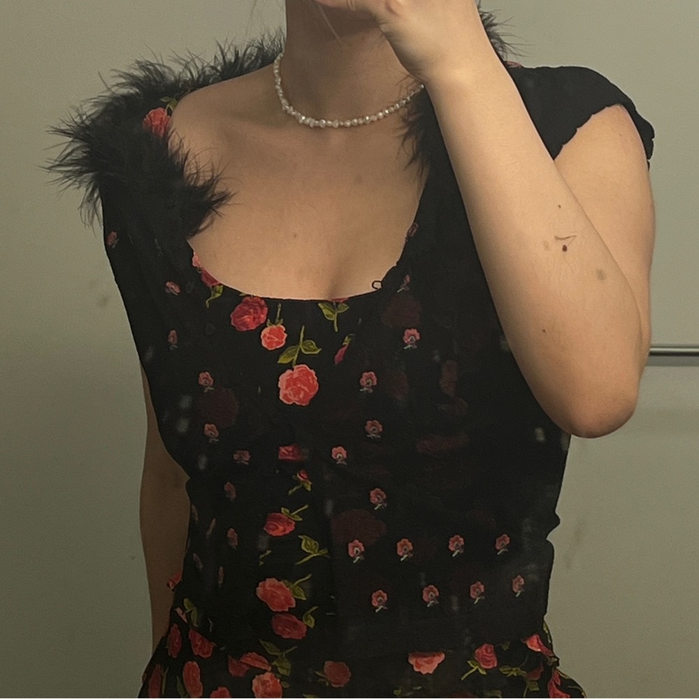 Vintage Betsey Johnson Set - skirt， top，sheer cardigan